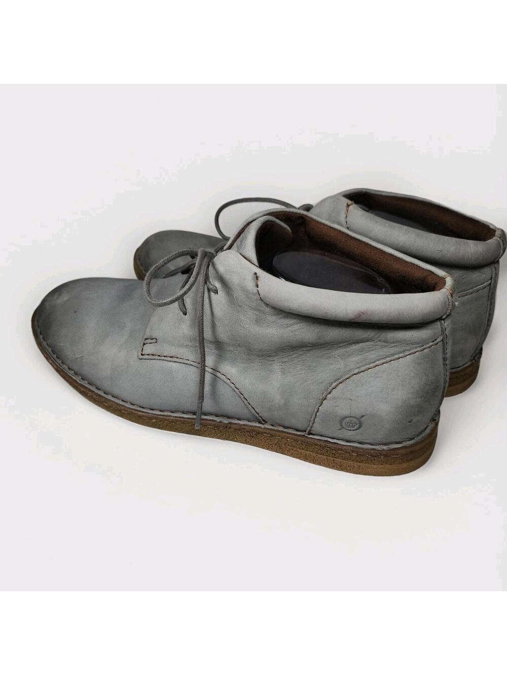 BØRN Sampson Men’s Size 11 Chukka Boots Ankle Nubuck Grey Lace-Up Comfort Shoes